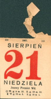 Kartka z kalendarza