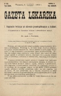 Gazeta Lekarska : pismo tygodniowe poświęcone wszystkim gałęziom umiejętności lekarskich 1904 Ser. II R. 39 T. 24 nr 50