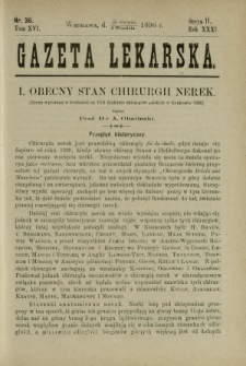Gazeta Lekarska : pismo tygodniowe poświęcone wszystkim gałęziom umiejętności lekarskich 1896 Ser. II R. 31 T. 16 nr 36