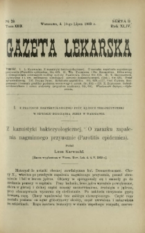 Gazeta Lekarska : pismo tygodniowe poświęcone wszystkim gałęziom umiejętności lekarskich 1909 Ser. II R. 44 T. 29 nr 28