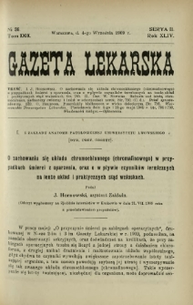 Gazeta Lekarska : pismo tygodniowe poświęcone wszystkim gałęziom umiejętności lekarskich 1909 Ser. II R. 44 T. 29 nr 36