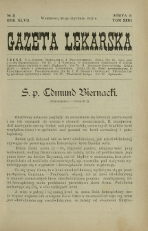 Gazeta Lekarska : pismo tygodniowe poświęcone wszystkim gałęziom umiejętności lekarskich 1912 Ser II R. 47 T. 32 nr 3