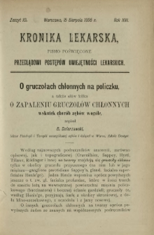 Kronika Lekarska : pismo poświęcone przeglądowi postępów umiejętności lekarskich 1895 R. 16 z. 10
