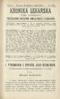 Kronika Lekarska : pismo poświęcone przeglądowi postępów umiejętności lekarskich 1902 R. 23 nr 9