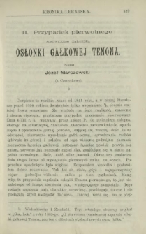 Kronika Lekarska : pismo poświęcone przeglądowi postępów umiejętności lekarskich 1899 R. 20 z. 7