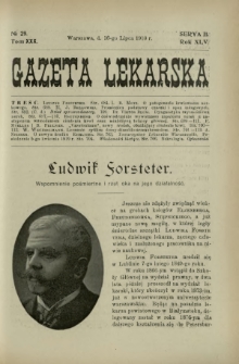 Gazeta Lekarska : pismo tygodniowe poświęcone wszystkim gałęziom umiejętności lekarskich 1910 Ser. II R. 45 T. 30 nr 29
