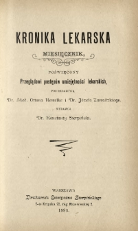 Kronika Lekarska : pismo poświęcone przeglądowi postępów umiejętności lekarskich 1893 R. 14 nr 11