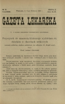 Gazeta Lekarska : pismo tygodniowe poświęcone wszystkim gałęziom umiejętności lekarskich 1908 Ser. II R. 43 T. 28 nr 15