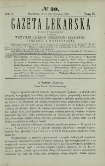 Gazeta Lekarska : pismo tygodniowe poświęcone wszystkim gałęziom umiejętności lekarskiej, farmacyi i weterynaryi 1868 R. 2 T. 4 nr 30