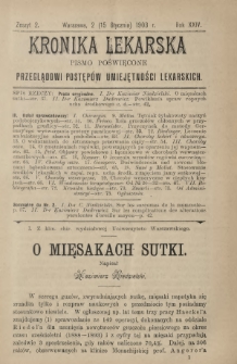 Kronika Lekarska : pismo poświęcone przeglądowi postępów umiejętności lekarskich 1903 R. 24 z. 2