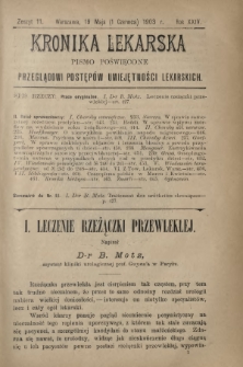 Kronika Lekarska : pismo poświęcone przeglądowi postępów umiejętności lekarskich 1903 R. 24 z. 11