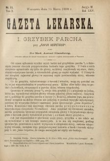 Gazeta Lekarska : pismo tygodniowe poświęcone wszystkim gałęziom umiejętności lekarskich 1890 Ser. II R. 25 T. 10 nr 11