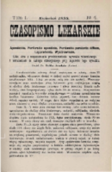 Czasopismo Lekarskie 1899 R. I T. I nr 4