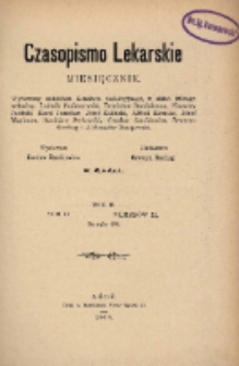 Czasopismo Lekarskie 1900; Czasopismo Lekarskie 1899; spis treści rocznika II