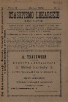 Czasopismo Lekarskie 1900 R. II T. II nr 3
