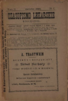 Czasopismo Lekarskie 1900 R. II T. II nr 4
