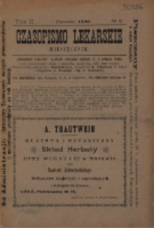Czasopismo Lekarskie 1900 R. II T. II nr 6