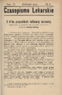 Czasopismo Lekarskie 1901 R. III T. III nr 4