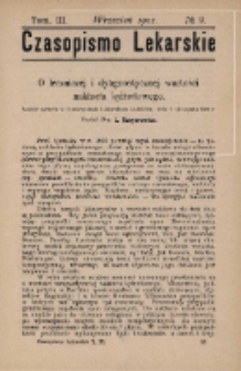 Czasopismo Lekarskie 1901 R. III T. III nr 9
