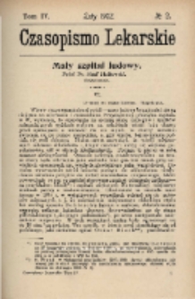 Czasopismo Lekarskie 1902 R. IV T. IV nr 2