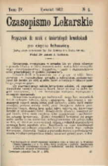 Czasopismo Lekarskie 1902 R. IV T. IV nr 4