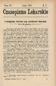 Czasopismo Lekarskie 1902 R. IV T. IV nr 7