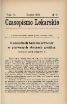 Czasopismo Lekarskie 1902 R. IV T. IV nr 8