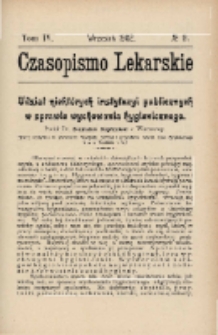 Czasopismo Lekarskie 1902 R. IV T. IV nr 9