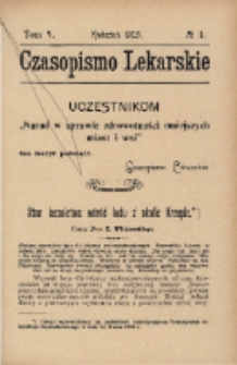 Czasopismo Lekarskie 1903 T. V nr 4