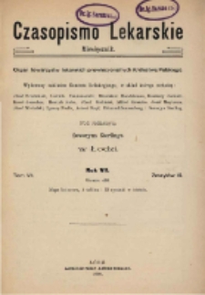 Czasopismo Lekarskie 1905; spis treści rocznika VII