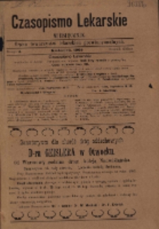 Czasopismo Lekarskie 1905 R. VII T. VII nr 4