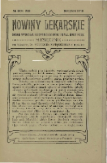 Czasopismo Lekarskie 1905; Nowiny Lekarskie; wkładka do nr 6