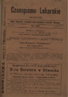 Czasopismo Lekarskie 1906 R. VIII T. VIII nr 5