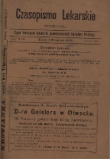 Czasopismo Lekarskie 1906 R. VIII T. VIII nr 7-8
