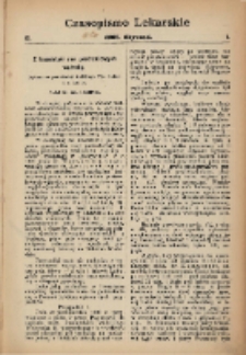 Czasopismo Lekarskie 1907 R. IX T. IX nr 1