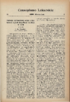 Czasopismo Lekarskie 1907 R. IX T. IX nr 4