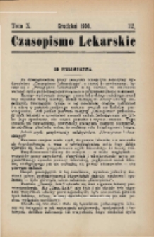 Czasopismo Lekarskie 1908 R. X T. X nr 12