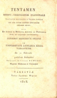 Tentamen medico-chirurgicum inaugurale tractatum historicum de vicaria pupilla, nec non novam medelae adstruendae rationem sistens