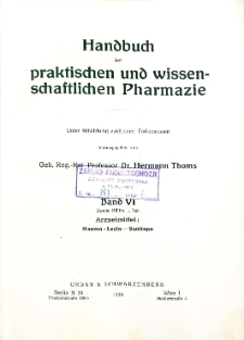 Handbuch der praktischen und wissenschaftlichen Pharmazie. Bd. 6, 2. Hälfte, 1. T., Arzneimittel : Haemo-lecin-Sanitape