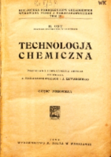 Technologja chemiczna Cz. 1