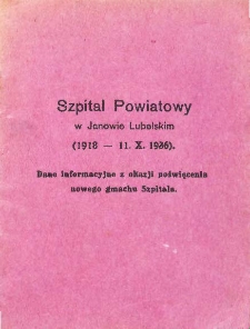 Szpital Powiatowy w Janowie Lubelskim