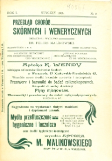 1906, Przegląd chorób skórnych i wenerycznych nr 2