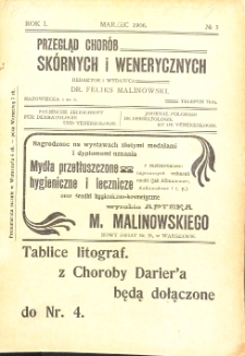 1906, Przegląd chorób skórnych i wenerycznych nr 4
