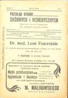 1906, Przegląd chorób skórnych i wenerycznych nr 5