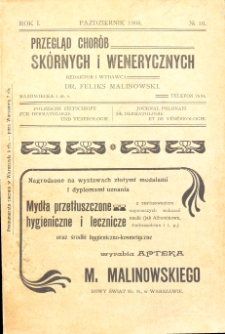1906, Przegląd chorób skórnych i wenerycznych nr 10