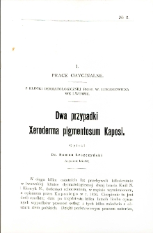 1907, Przegląd chorób skórnych i wenerycznych nr 2