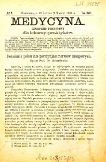 Medycyna czasopismo tygodniowe dla lekarzy praktycznych 1888-1889 T. XVII nr 9