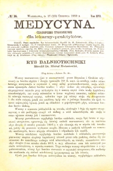 Medycyna czasopismo tygodniowe dla lekarzy praktycznych 1888-1889 T. XVII nr 26