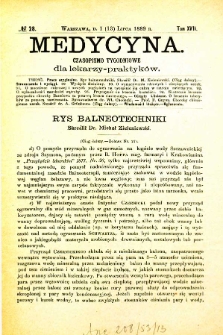 Medycyna czasopismo tygodniowe dla lekarzy praktycznych 1888-1889 T. XVII nr 28