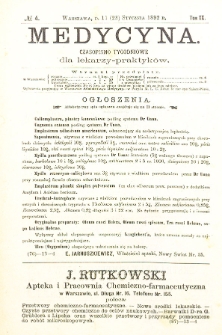 Medycyna czasopismo tygodniowe dla lekarzy praktycznych 1892 T.XX nr 3
